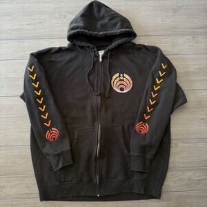 BASSNECTAR NYE360 Zip Up Hoodie Black XL Men Bass Head Festival Concert